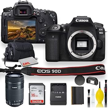 Amazon.com : Canon EOS 90D DSLR Camera with Canon EF-S 55